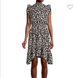 Saks Fifth Ave Black Floral Dress